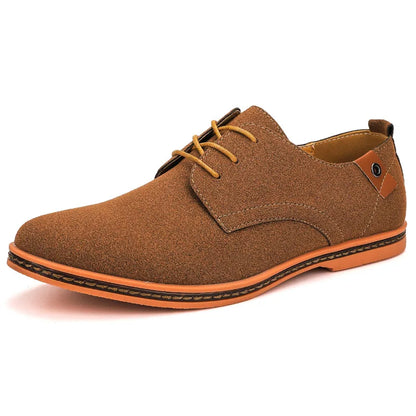 Men's Casual Faux Suede Lace-Up Shoes - Various Colors