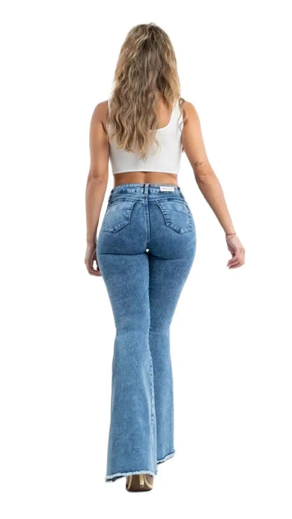 Women's High Waist Bootcut Jeans - Slim Fit & Stylish