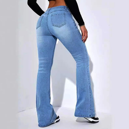 High-Waisted Women's Stretch Flared Denim Jeans