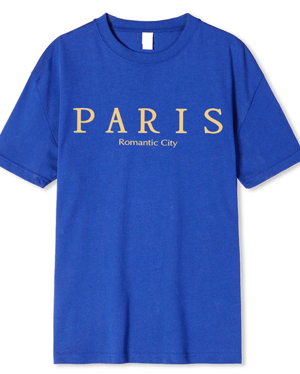 "Paris" Graphic Print Loose Fit T-Shirt For Men