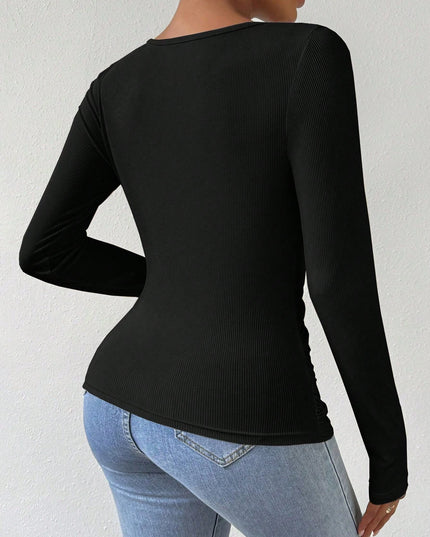 Women's Slim Fit Long Sleeve Casual Sweater
