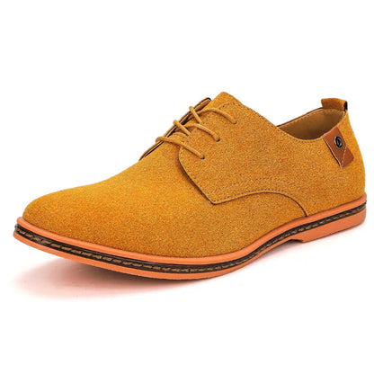 Men's Casual Faux Suede Lace-Up Shoes - Various Colors