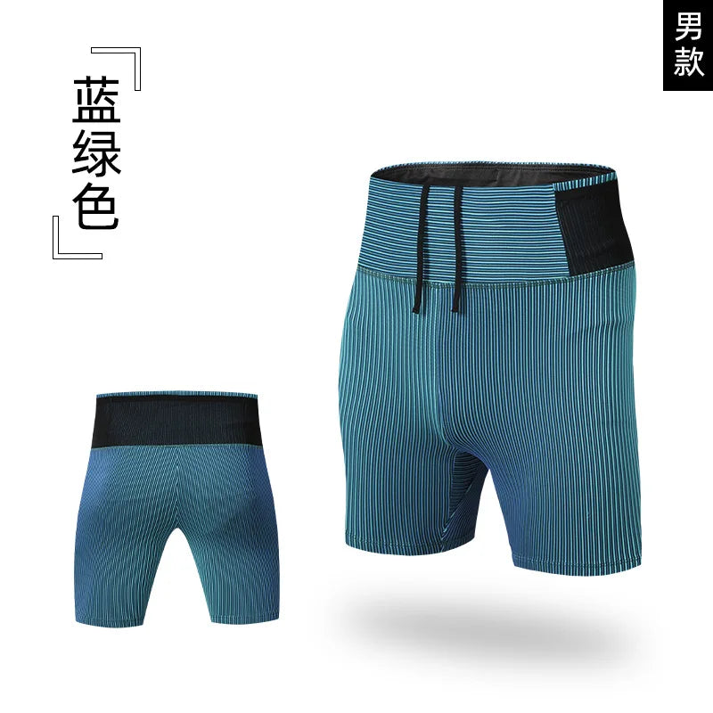 Men And Women's Quick-Dry Compression Running Shorts with Inner Liner and Mesh Waist Pocket