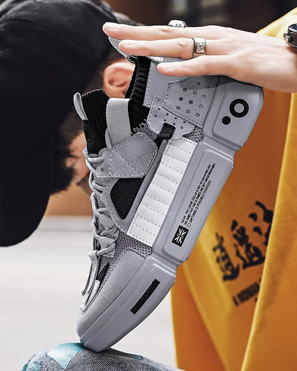 Men's Casual Sneakers - Breathable Luxury Trainers With Trendy Design