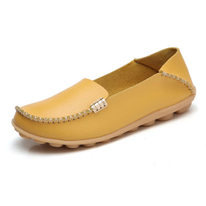 Women's Faux Leather Slip-On Flat Shoes – Comfortable & Stylish Flat Shoes