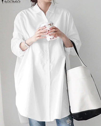Zanzea Elegant Long Sleeve Blouse with Flare Sleeves