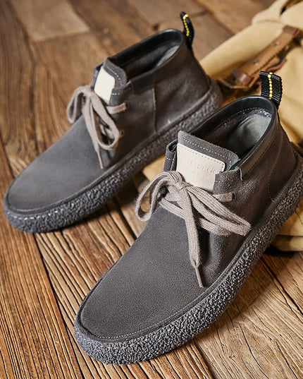 Men's Genuine Suede Leather Casual Shoes - Stylish & Comfortable Footwear for Men