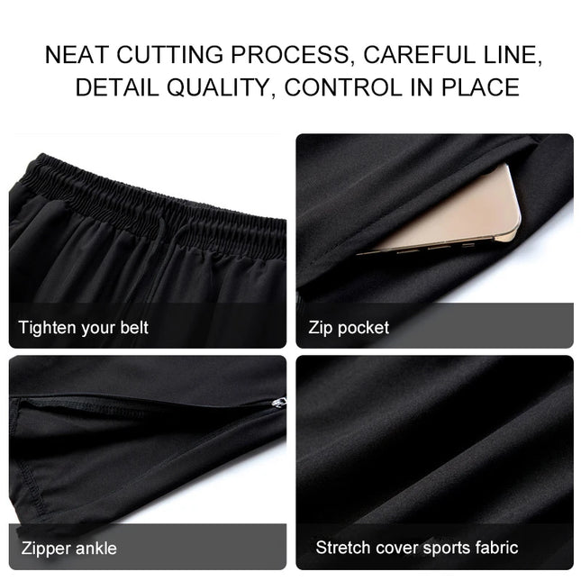 Men's Quick-Dry Sweatpants with Zipper Pockets