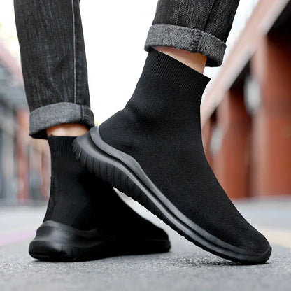 Breathable Mesh High-Top Sneakers for Men & Women