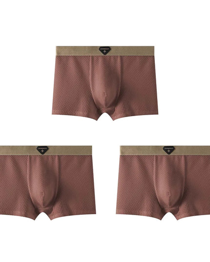 3-Pack Men's Ice Silk Boxers - Cool, Breathable, and Comfortable