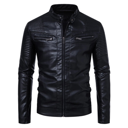 Leather Clothing New Men's Motorcycle Leather Jacket Slim Cool Handsome Men Jacket New Male Vintage Leather Jackets