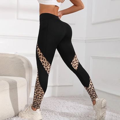 High Waist Multi-Color Splicing Yoga Leggings for Women - Tummy Control Stretch Pants