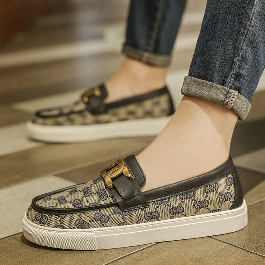Men's Casual Low-Top Loafers - Slip-On Flat Shoes for Men