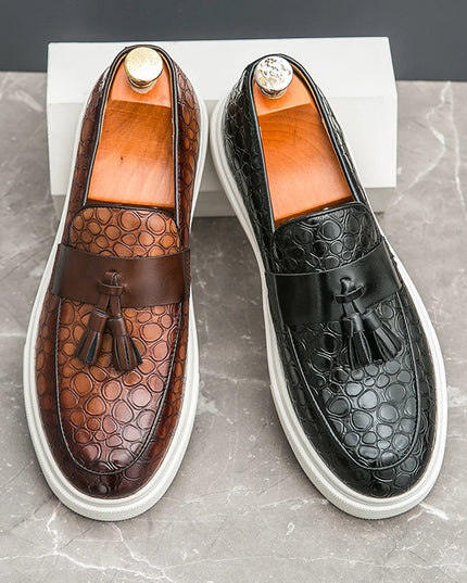 Men’s Faux Leather Tassel Loafers