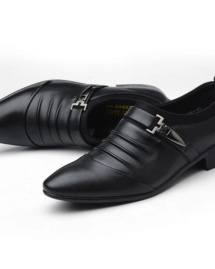 Classic Men’s Slip-On Dress Shoes in PU Leather