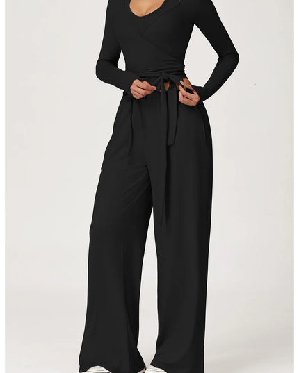 Women's 2/3 Pieces Quick-Dry Vest/Cropped Top and Drawstring Pants Set