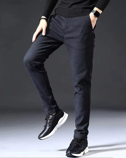 Men's Casual Straight Leg Long Pants - Slim Fit Design