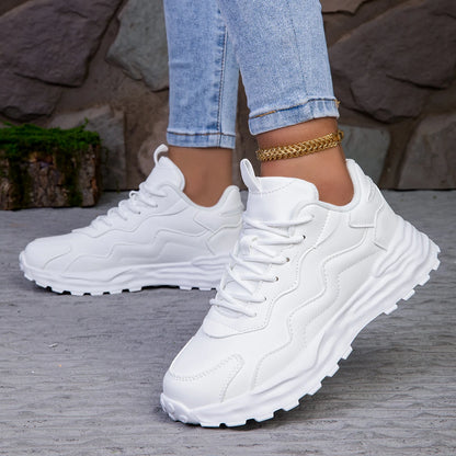 Breathable Women's Vulcanized Platform Casual Sneakers