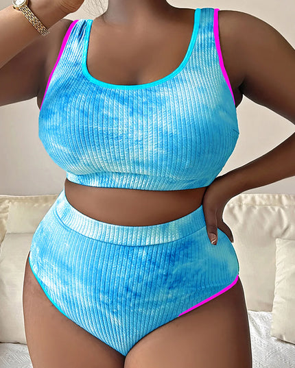 Plus Size Women's Swimwear Two-Piece Bikini Set