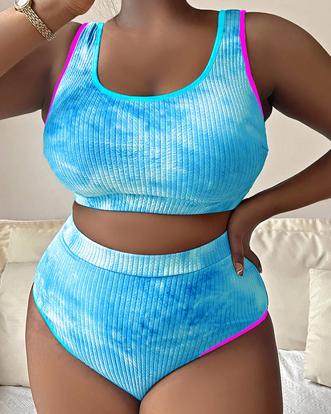Plus Size Women's Swimwear Two-Piece Bikini Set