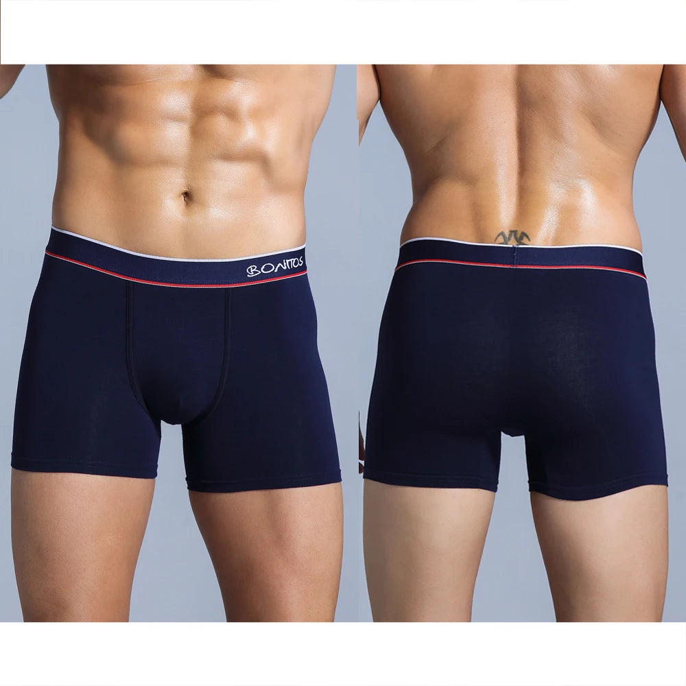 Men's Cotton Boxer Shorts - 4-Pack Comfortable Underwear for All-Day Wear