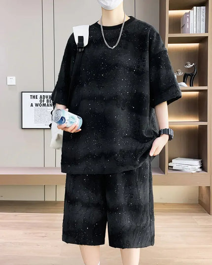 Men's Loose Fit 2-Piece T-Shirt and Shorts Set