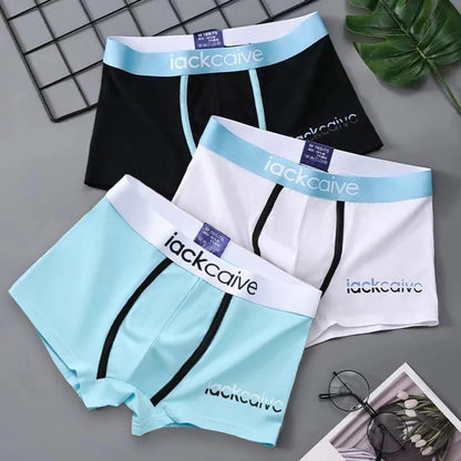 3-Pack Men's Cotton Boxer Briefs - Breathable & Comfortable - Mixed Colors