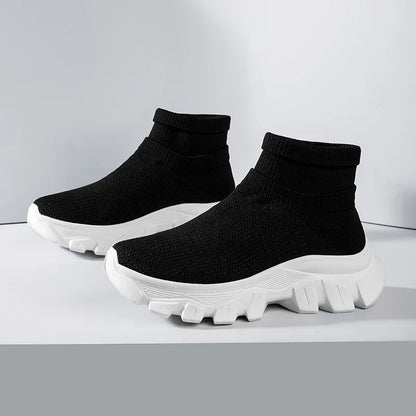 Women's Light Ankle Sock Boots – With Non-Slip Thick Soles - Various Colors