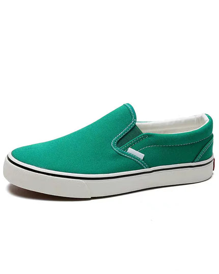 Unisex Breathable Canvas Sneakers for Men and Women – Casual Slip-On Flat Rubber Shoes