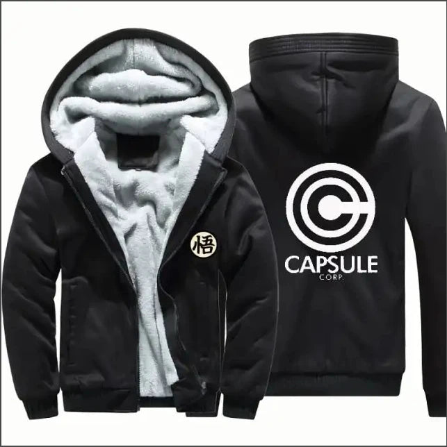 Men's Zipper Hoodie Fleece Thickened Jacket