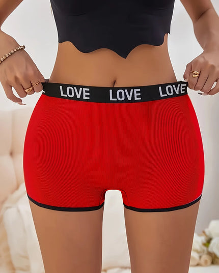 Women's 7-Pair Mixed Color "Love" Print Briefs