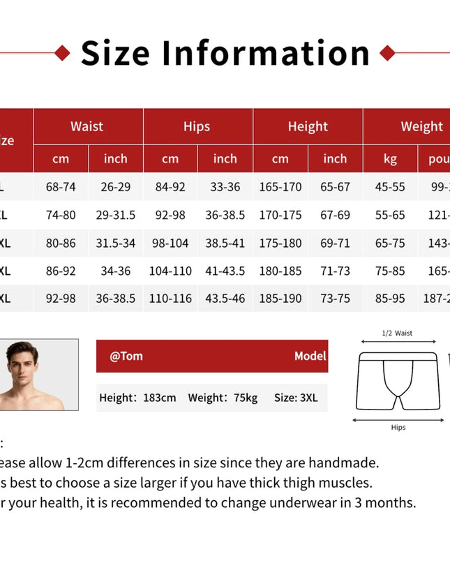 3-Pack Men's Ice Silk Boxers - Cool, Breathable, and Comfortable
