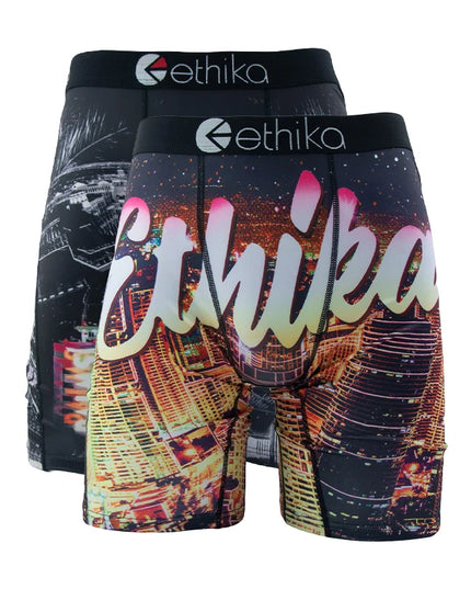 ETHIKA Men's 2-Pack Mesh Breathable Boxer Shorts
