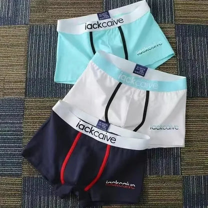 3-Pack Men's Cotton Boxer Briefs - Breathable & Comfortable - Mixed Colors