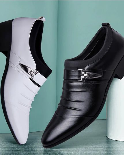 Classic Men’s Slip-On Dress Shoes in PU Leather