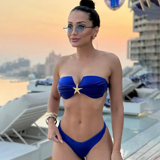 Women's Two-Piece Push-Up Bikini Set - Various Colors
