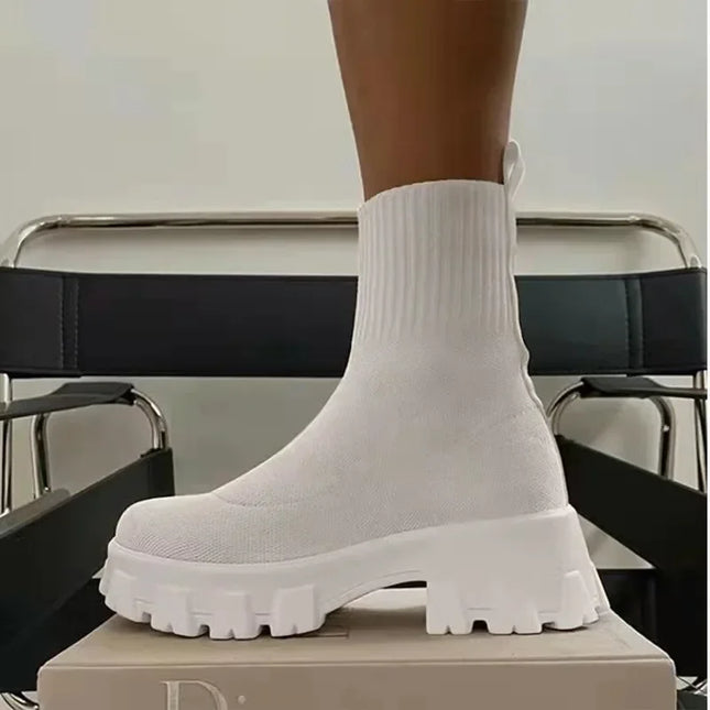 Women's Platform Ankle Slip-On Boots