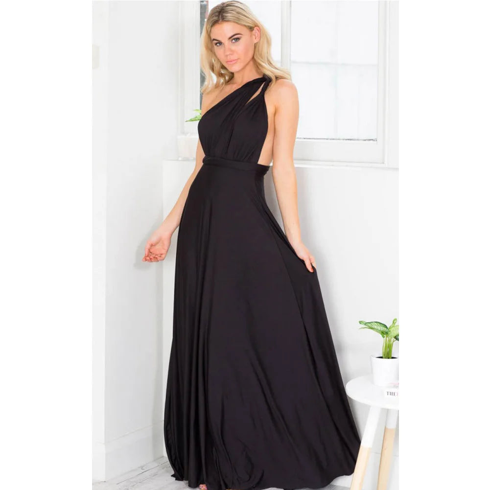 Convertible Red Bandage Dress for Women - Multiway Long Wrap Style