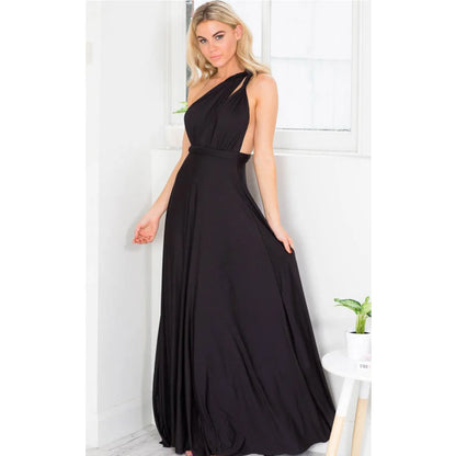 Convertible Red Bandage Dress for Women - Multiway Long Wrap Style