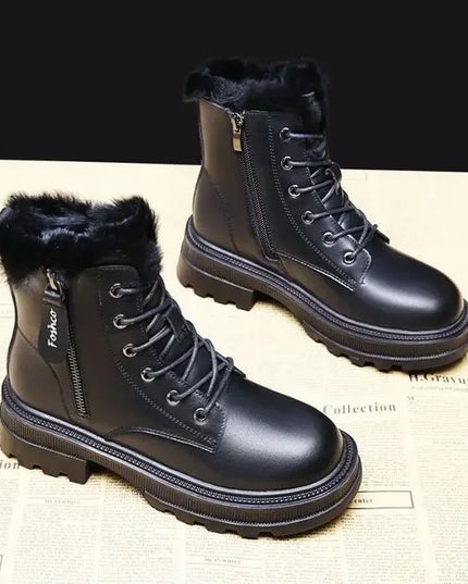 Women's Plush Warm Medium Boots – Insulated, Cozy, Thickened Winter Footwear