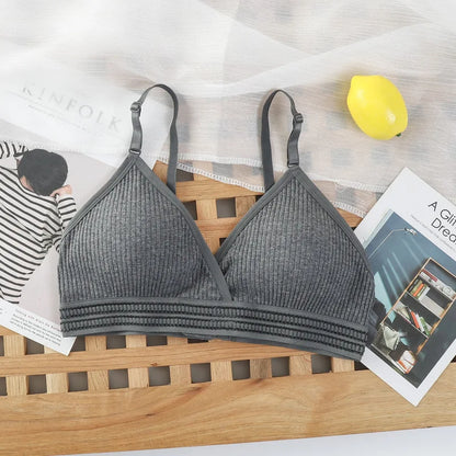Non-Wire Push-Up Bras for Women with Thin Padded Cups