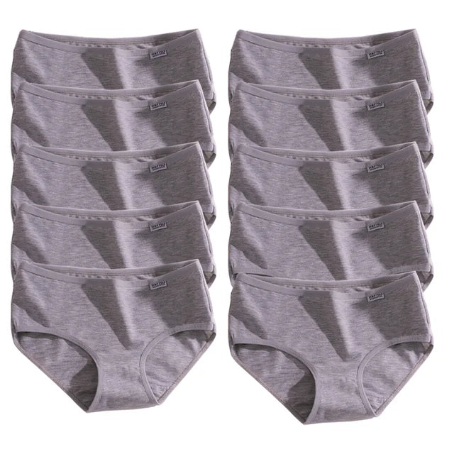10 Piece Women's Cotton Seamless Boxer Briefs - Comfortable Breathable Underwear for Women