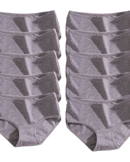 10 Piece Women's Cotton Seamless Boxer Briefs - Comfortable Breathable Underwear for Women