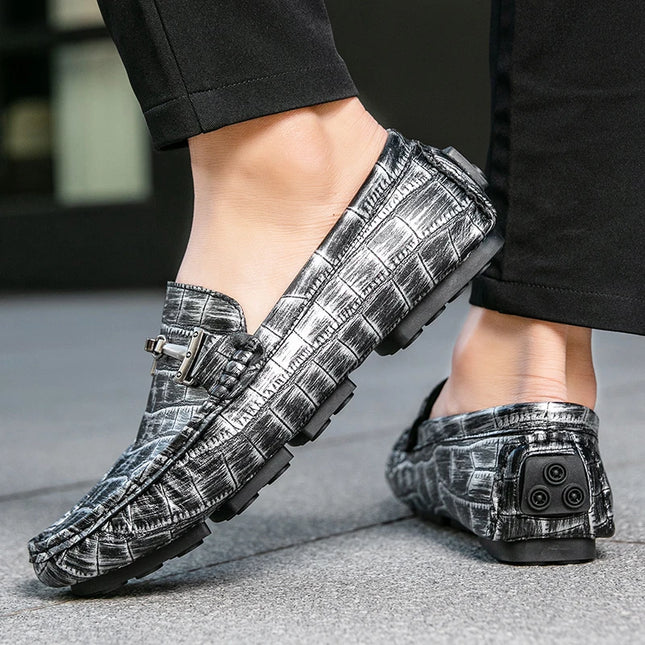 Men's Casual Leather Slip-On Loafers