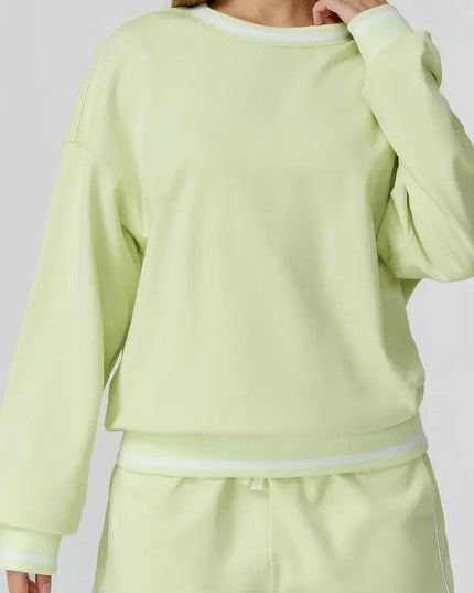 Women's Two-Piece Sweater and Sweatpants/Shorts Set