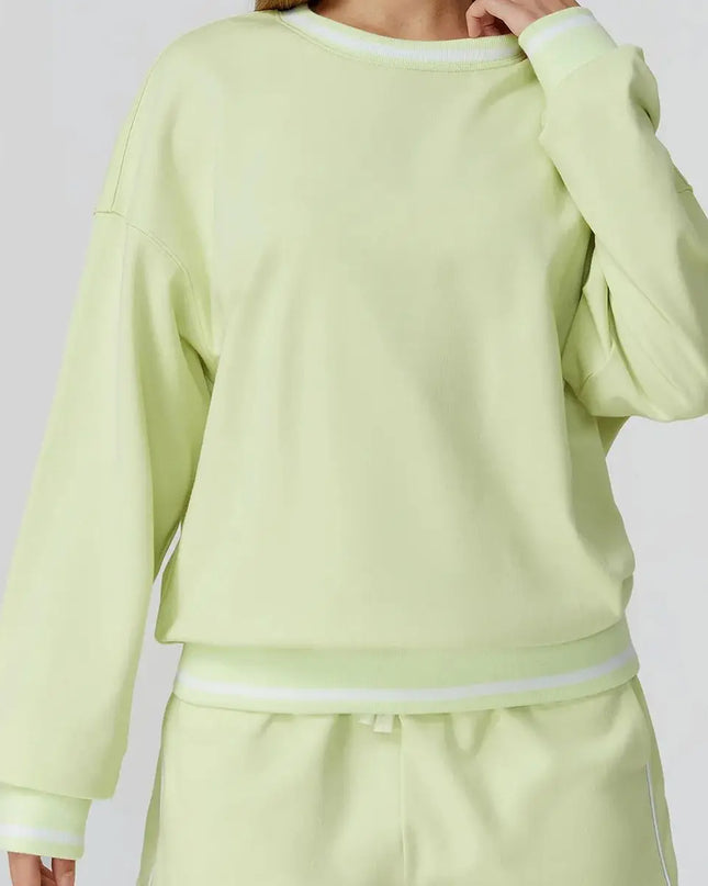 Women's Two-Piece Sweater and Sweatpants/Shorts Set