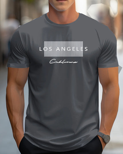Men's Slim Fit Los Angeles Graphic Printed T-Shirt