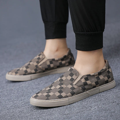Men's Slip-On Canvas Shoes - Low Profile, Breathable, Lightweight, Casual Style