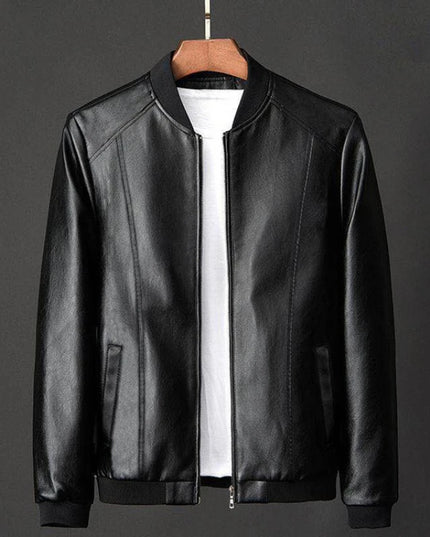Men's Casual PU Leather Jacket