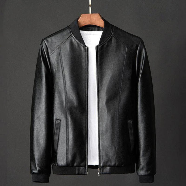 Men's Casual PU Leather Jacket